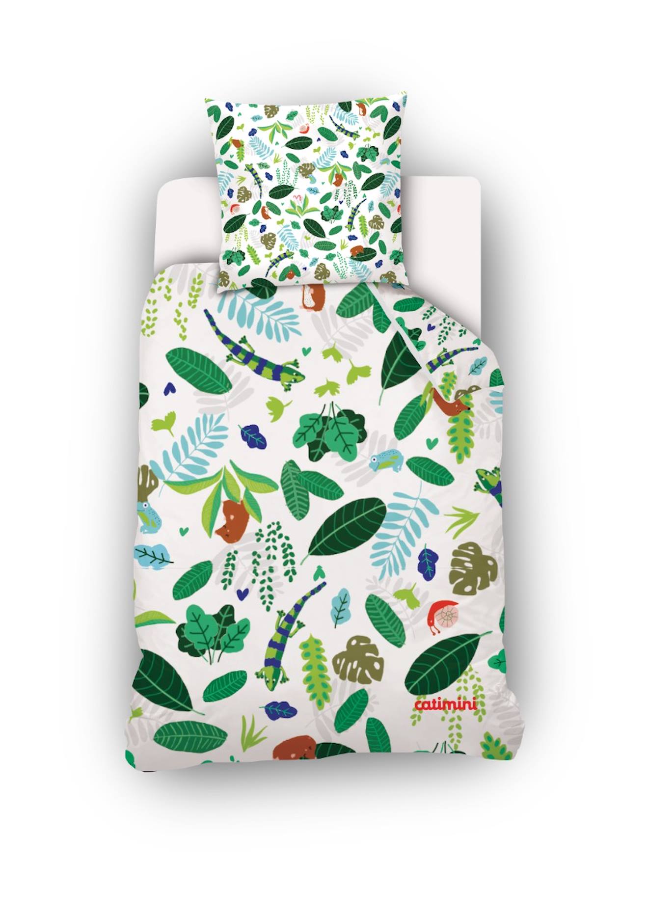 Housse De Couette Catimini Forêt Coton Vert