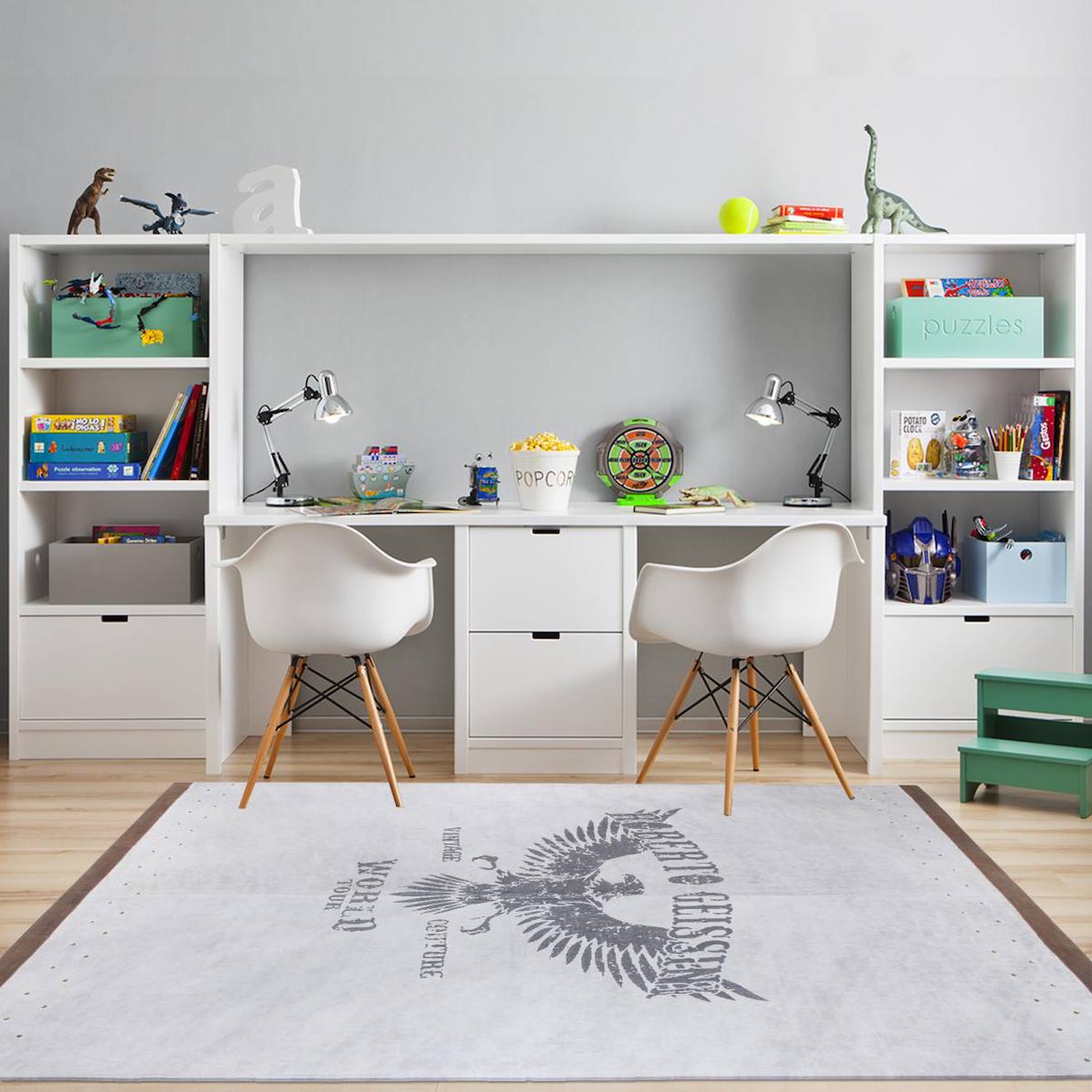 Tapis Enfant Tissé Tatenmil Gris
