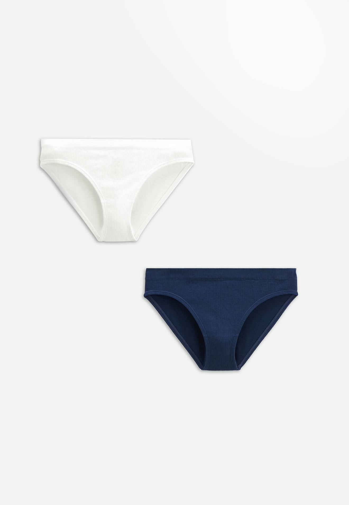 Lot De 2 Culottes Fille Écru Et Bleu Marine Saeva Bleu