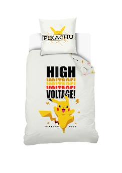 Linge de maison et décoration-Housse de couette pokémon pikachu high voltage coton