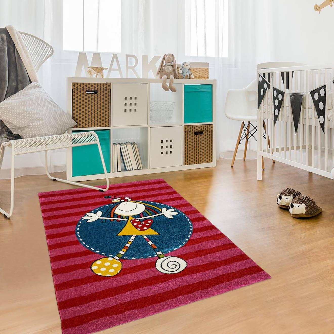 Tapis Enfant Tissé Nelma Rose