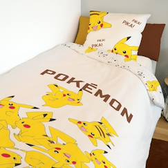Linge de maison et décoration-Linge de lit enfant-Housse de couette pikachu pokémon coton