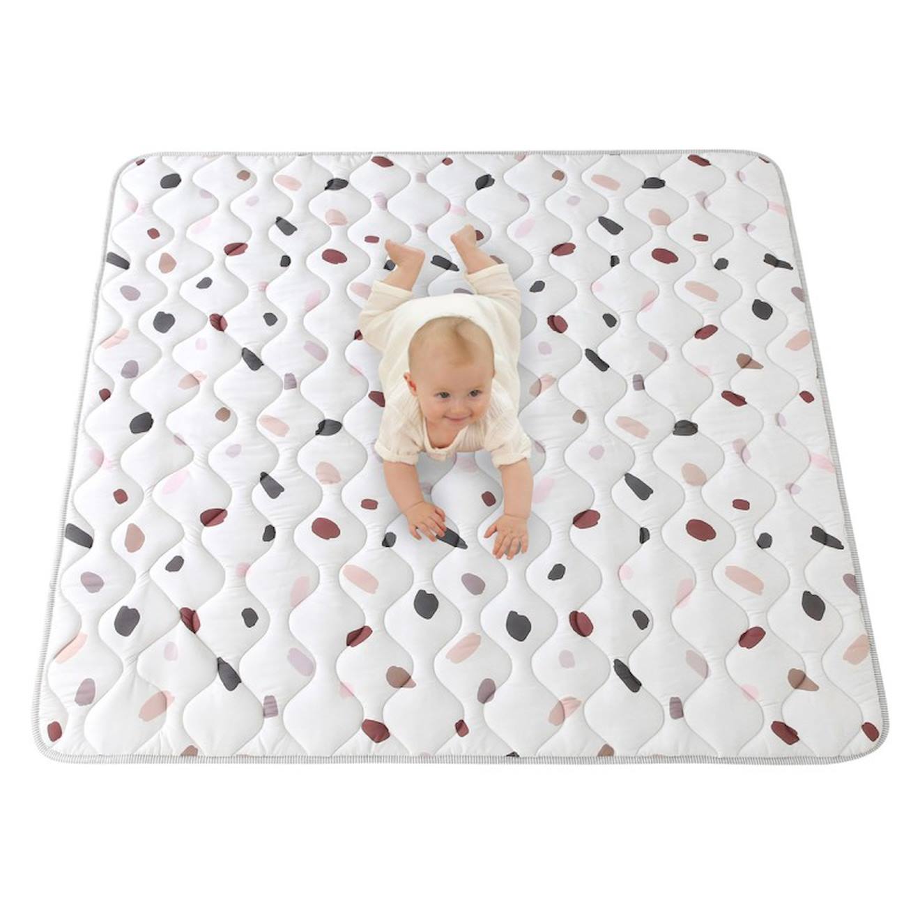 Tapis Bebe Carré Matelassé Confetti Multicolore