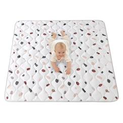 Linge de maison et décoration-Tapis bebe carré matelassé confetti
