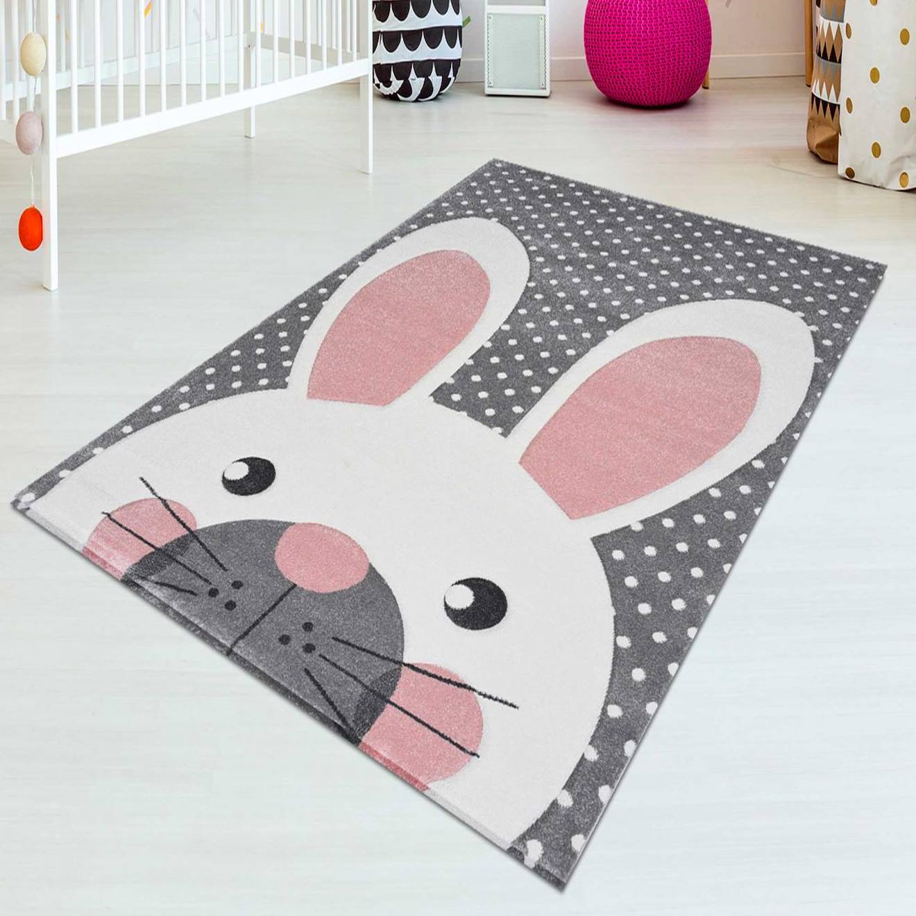 Tapis Enfant Tissé Lakids 2 Gris