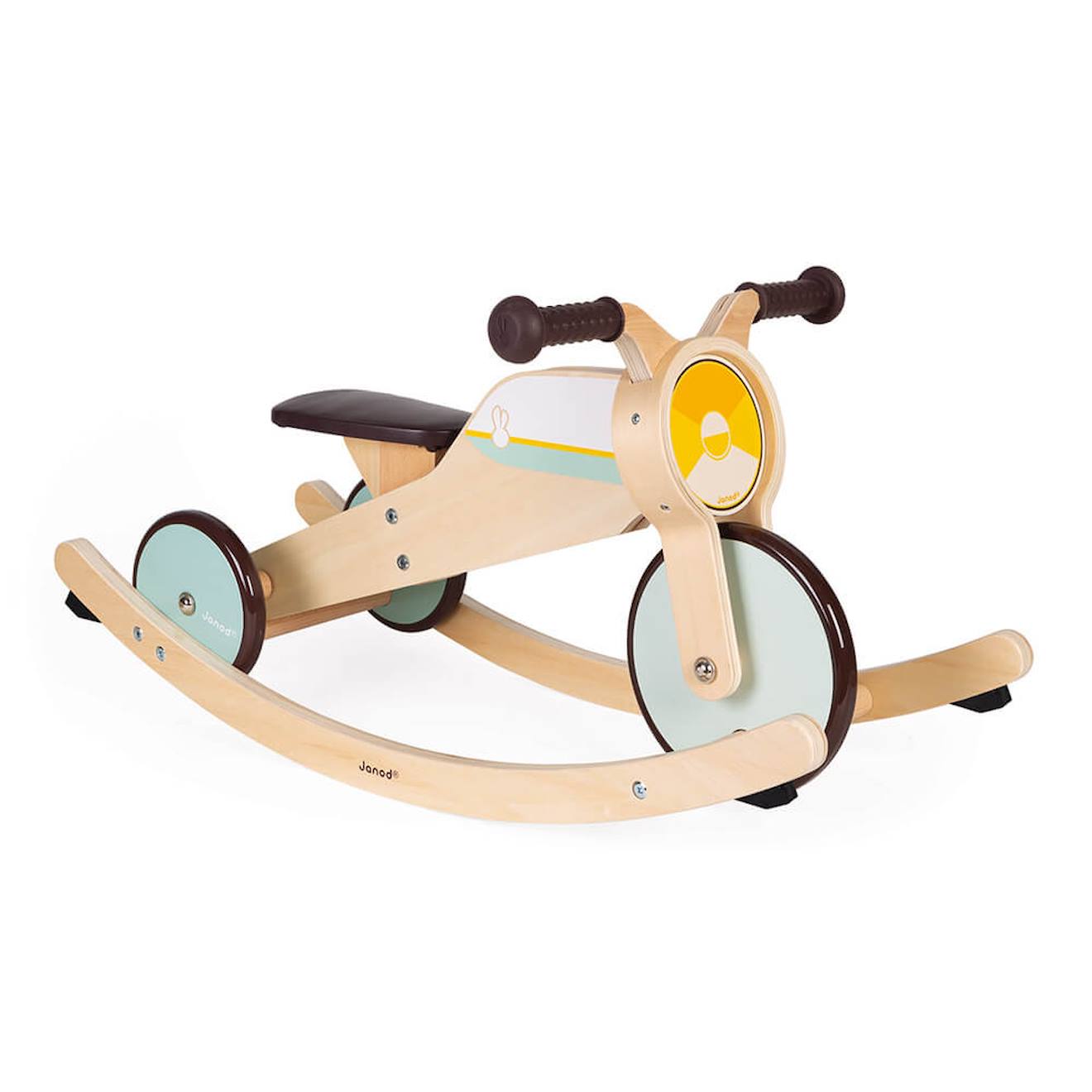 Tricycle À Bascule Et Porteur Beige