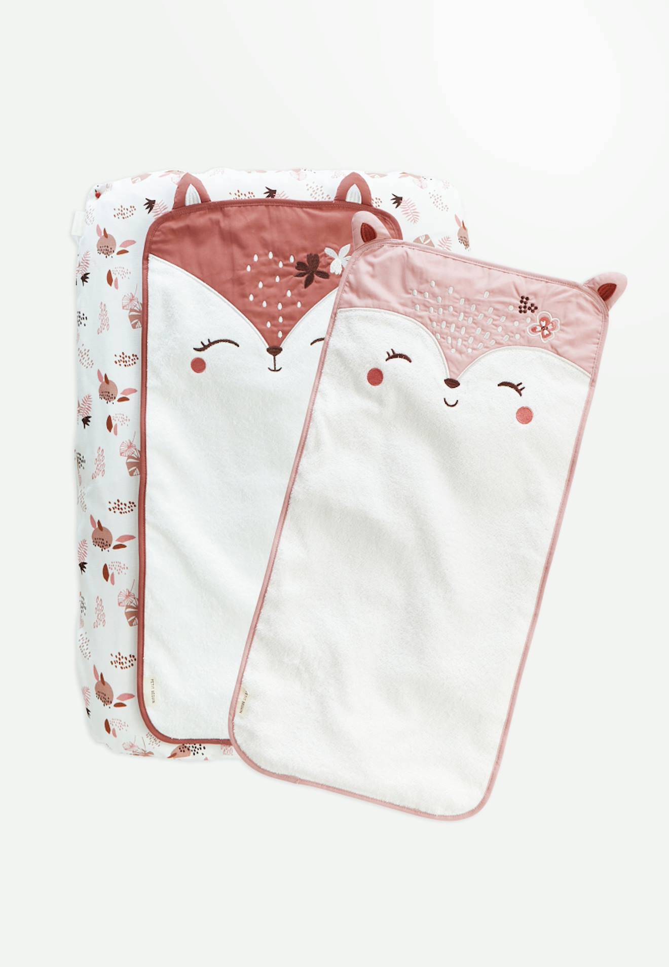 Housse De Matelas À Langer + 2 Tapis De Change Machu Picchu Rose