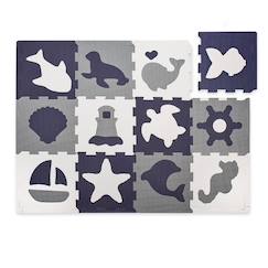 Linge de maison et décoration-Tapis de jeu mousse à assembler animaux marins ocean world