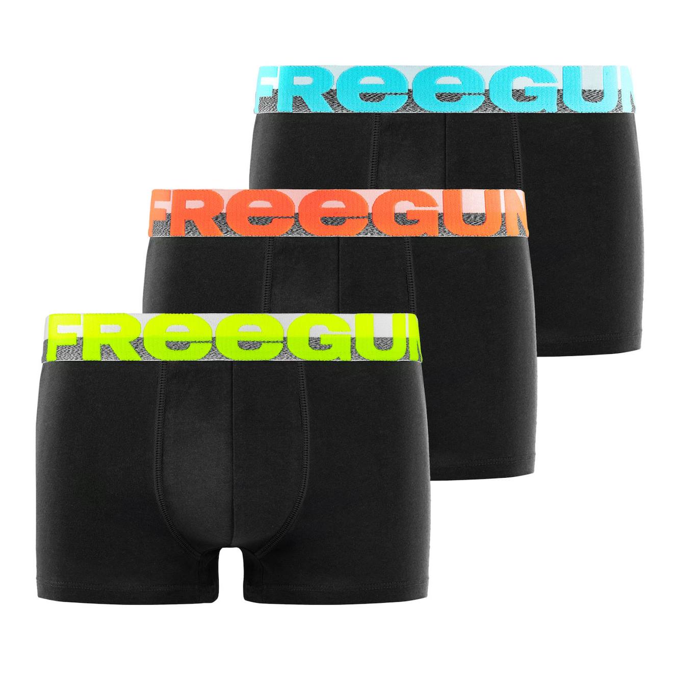 Lot De 3 Boxers Dynamique Noir/jaune/bleu/orange