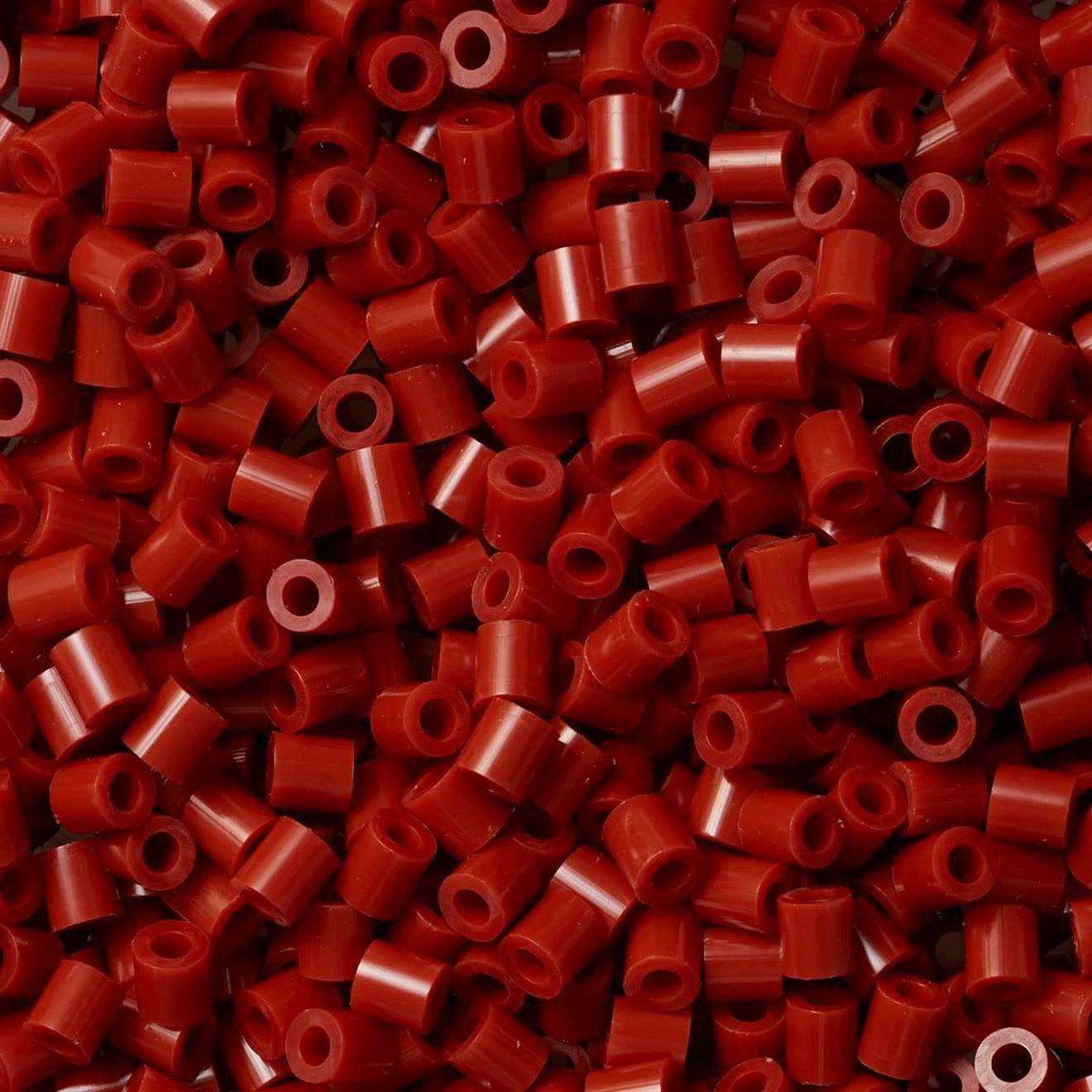 Sachet 1000 Perles Plastique Marron Rouge