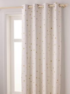 Linge de maison et décoration-Rideau à oeillets occultant imprimé étoile