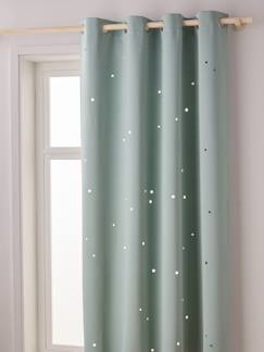 Linge de maison et décoration-Rideau à oeillets occultant et motifs perforés
