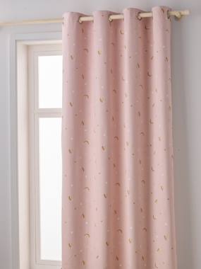 Rideaux Occultants 2 Panneaux 107x214 Cm – Polyester, Opaque – Or & Rayures – Pour Chambre, Salon – Œillets