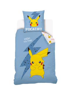 Linge de maison et décoration-Linge de lit enfant-Housse de couette pokémon pikachu high voltage coton
