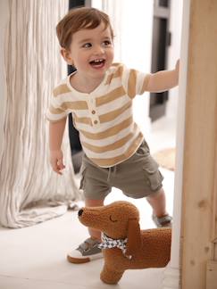 -Short style battle bébé en molleton texturé