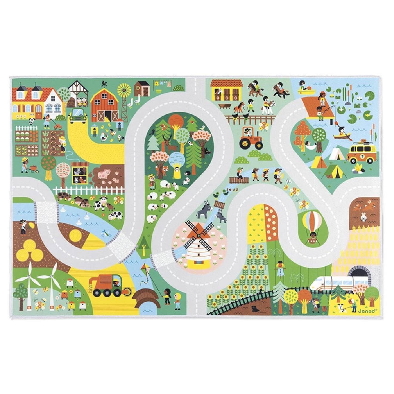 Tapis De Jeu Campagne Gris