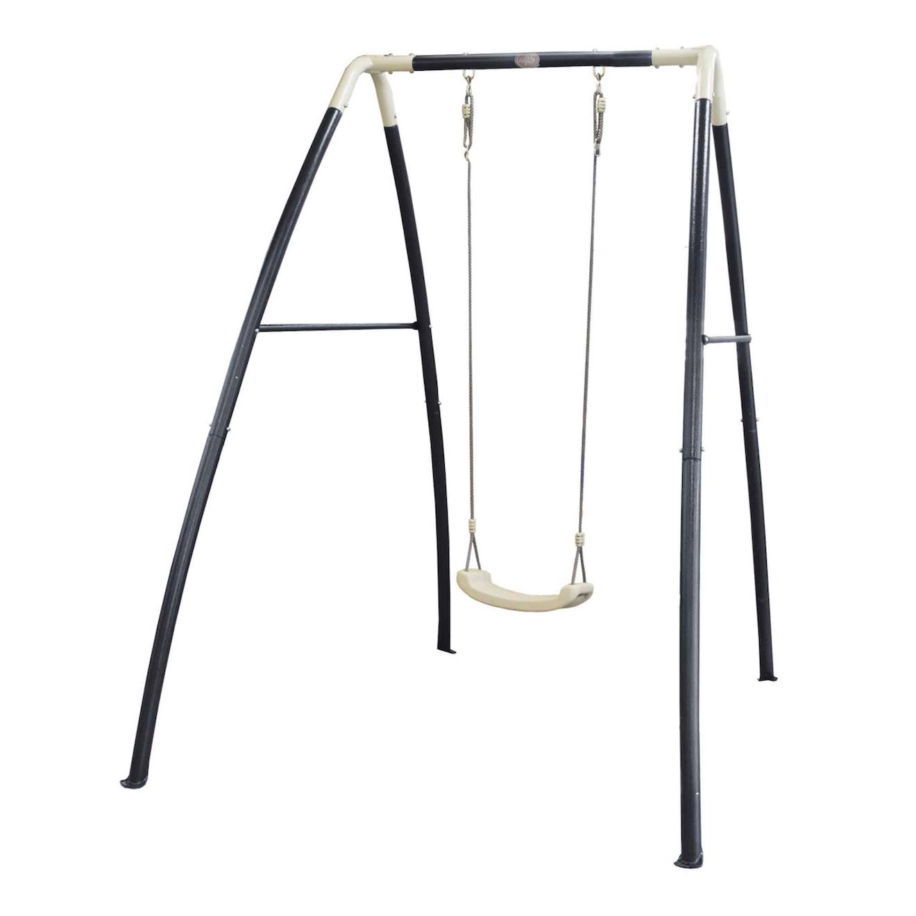 Portique Métal Avec 1 Balançoire Noir