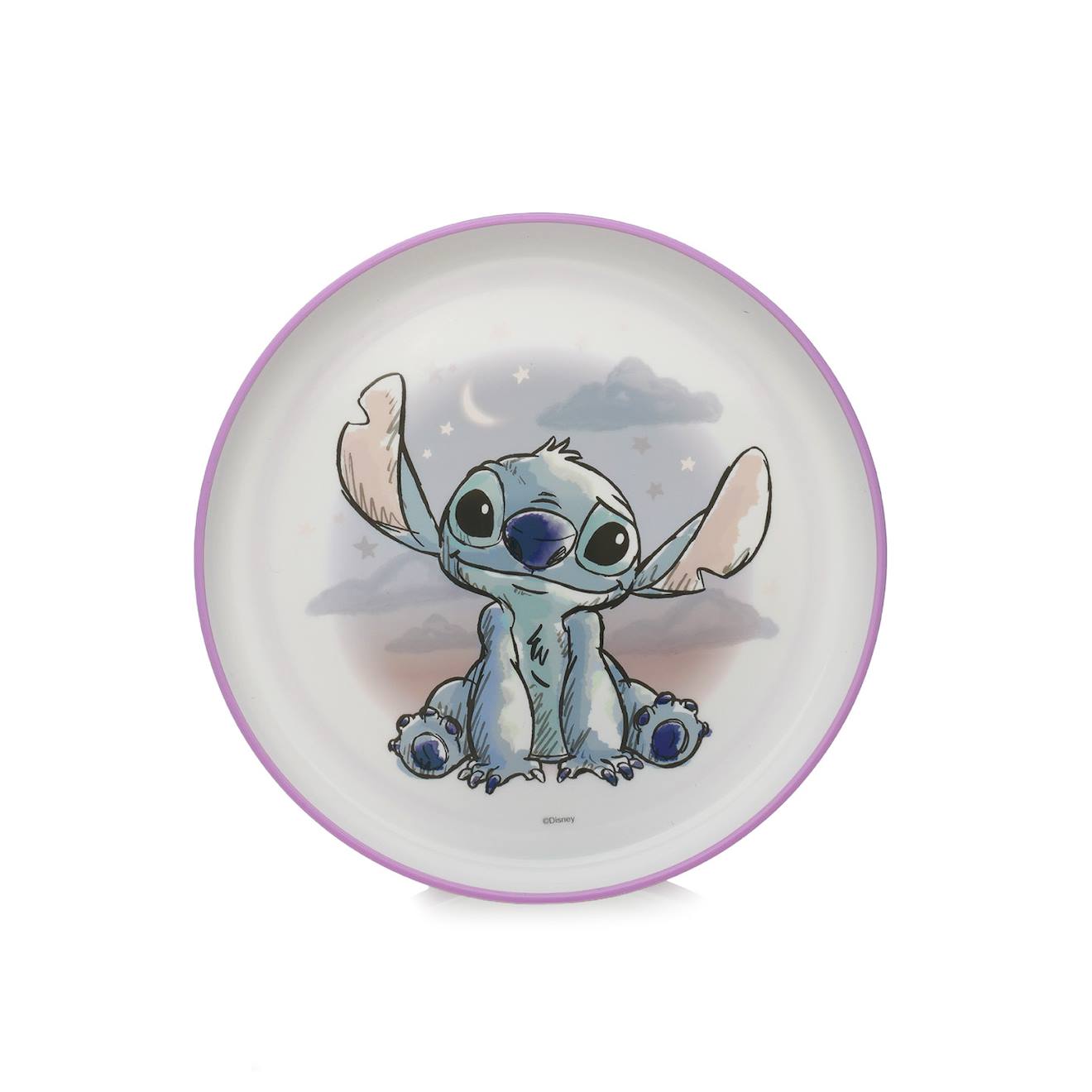 Grande Assiette Antidérapante Lilo Et Stitch Violet