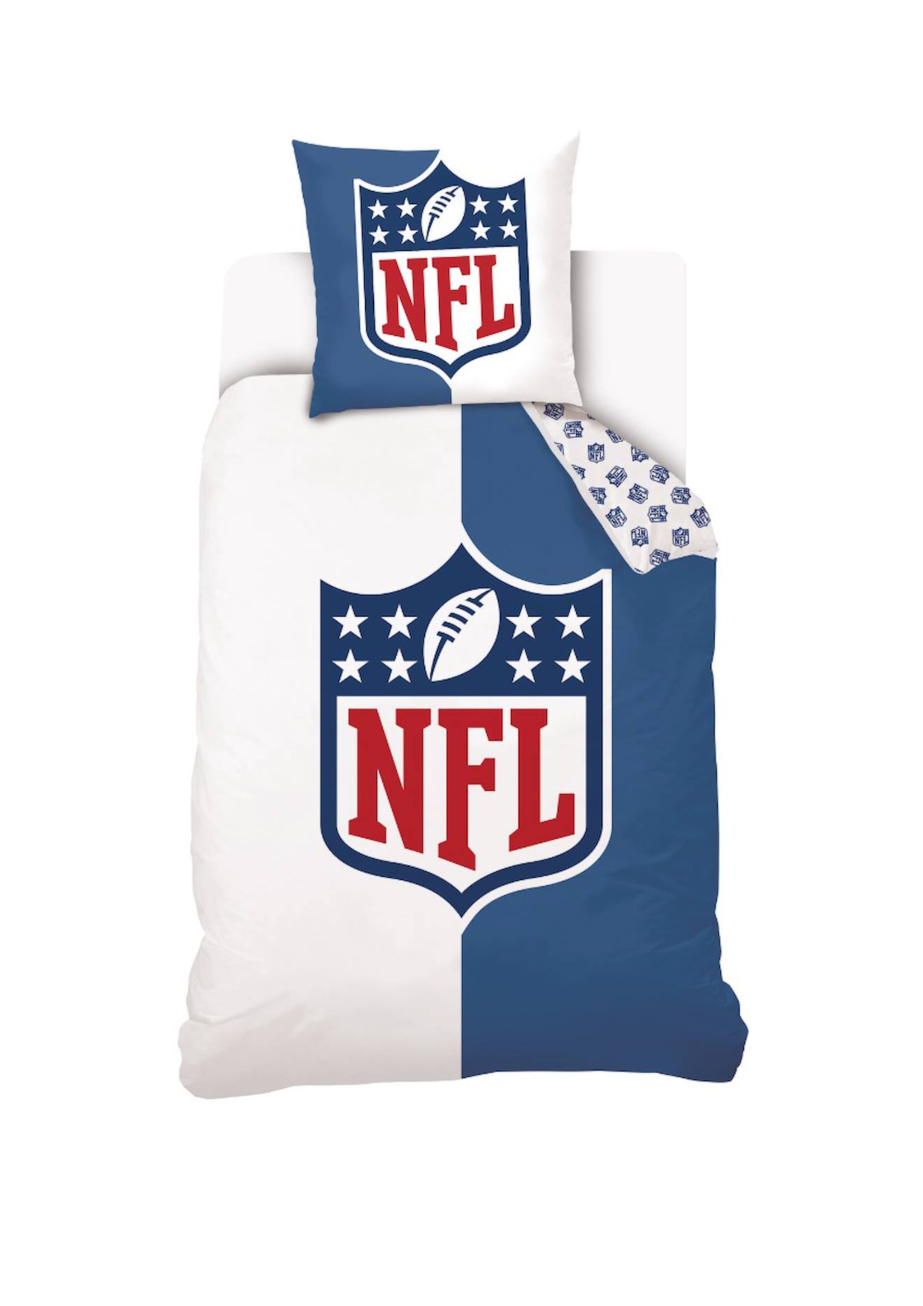 Housse De Couette Football Américain Logo Nfl Coton Bleu