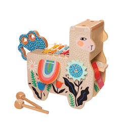 Jouet-Lili lama musical en bois