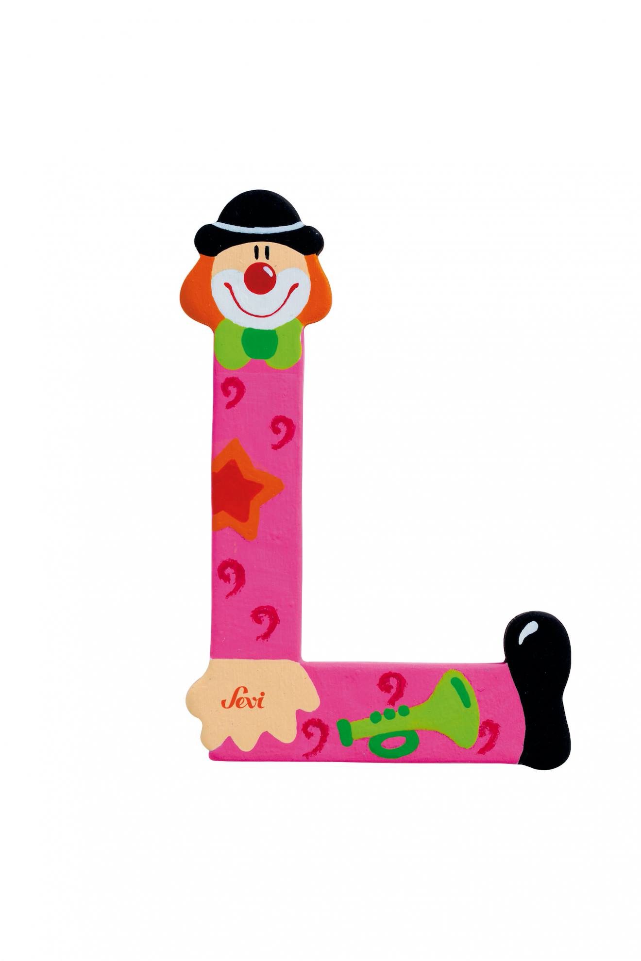 Lettre L Clown Rose