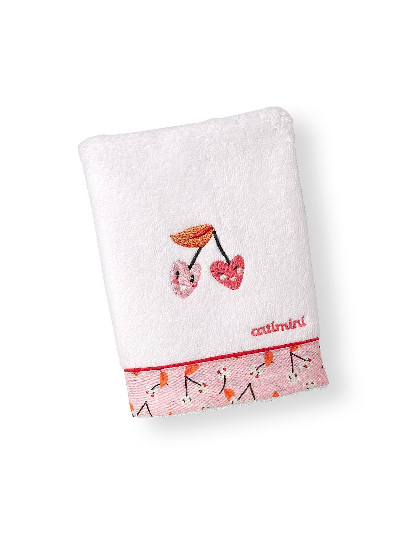 Gant Eponge Fille Escapade Kawaii Coton Blanc Blanc