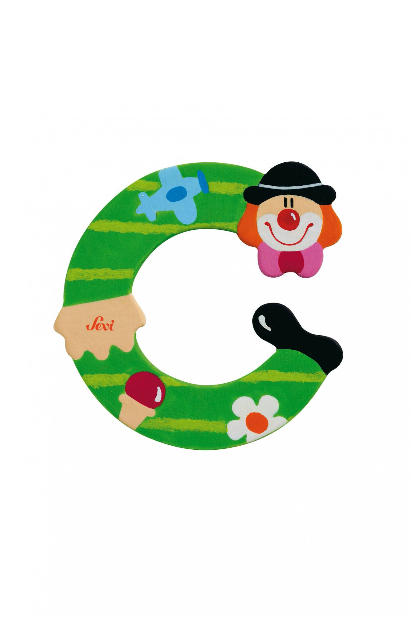 Lettre C Clown Vert