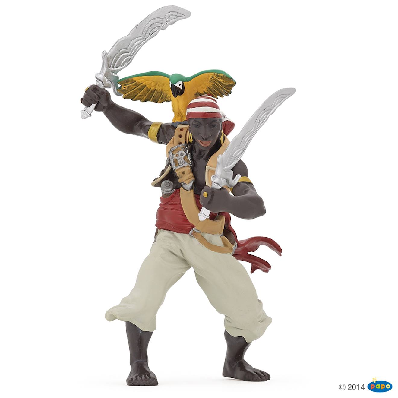 Figurine Pirate Aux Sabres Marron