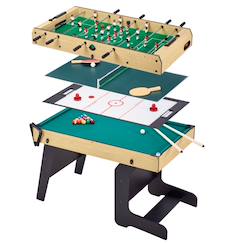 Jouet-Table multi jeux pliable baby foot - billard - ping pong - hockey