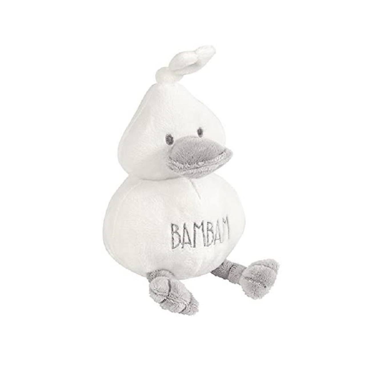 Peluche Hochet Canard Gris Gris