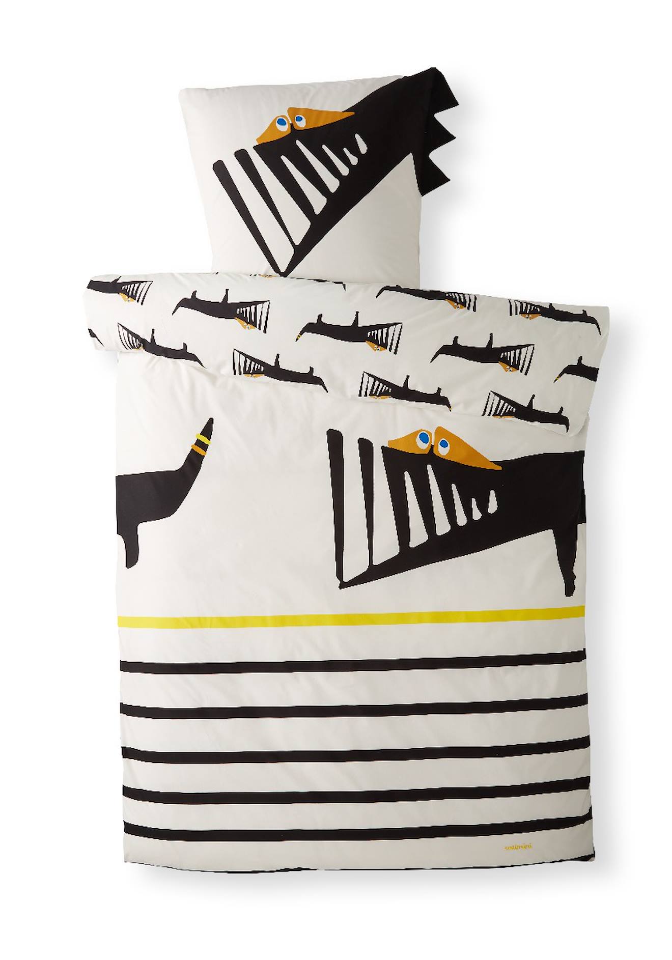 Housse De Couette Catimini Graphic City Coton Blanc Blanc