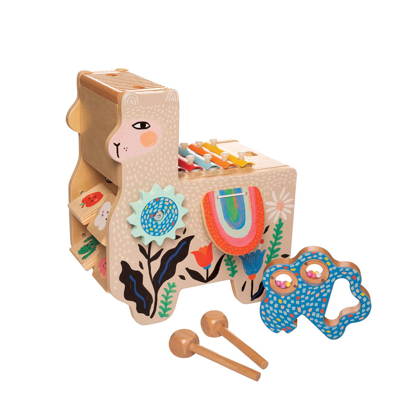 Lili Lama Musical En Bois Beige (Manhattan Toy) - Image 2