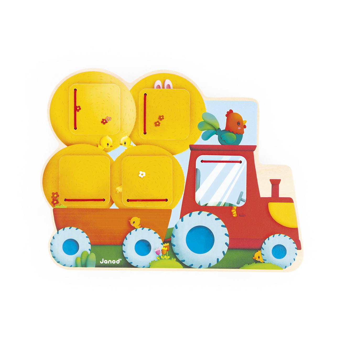 Cache-cache Tracteur Orange