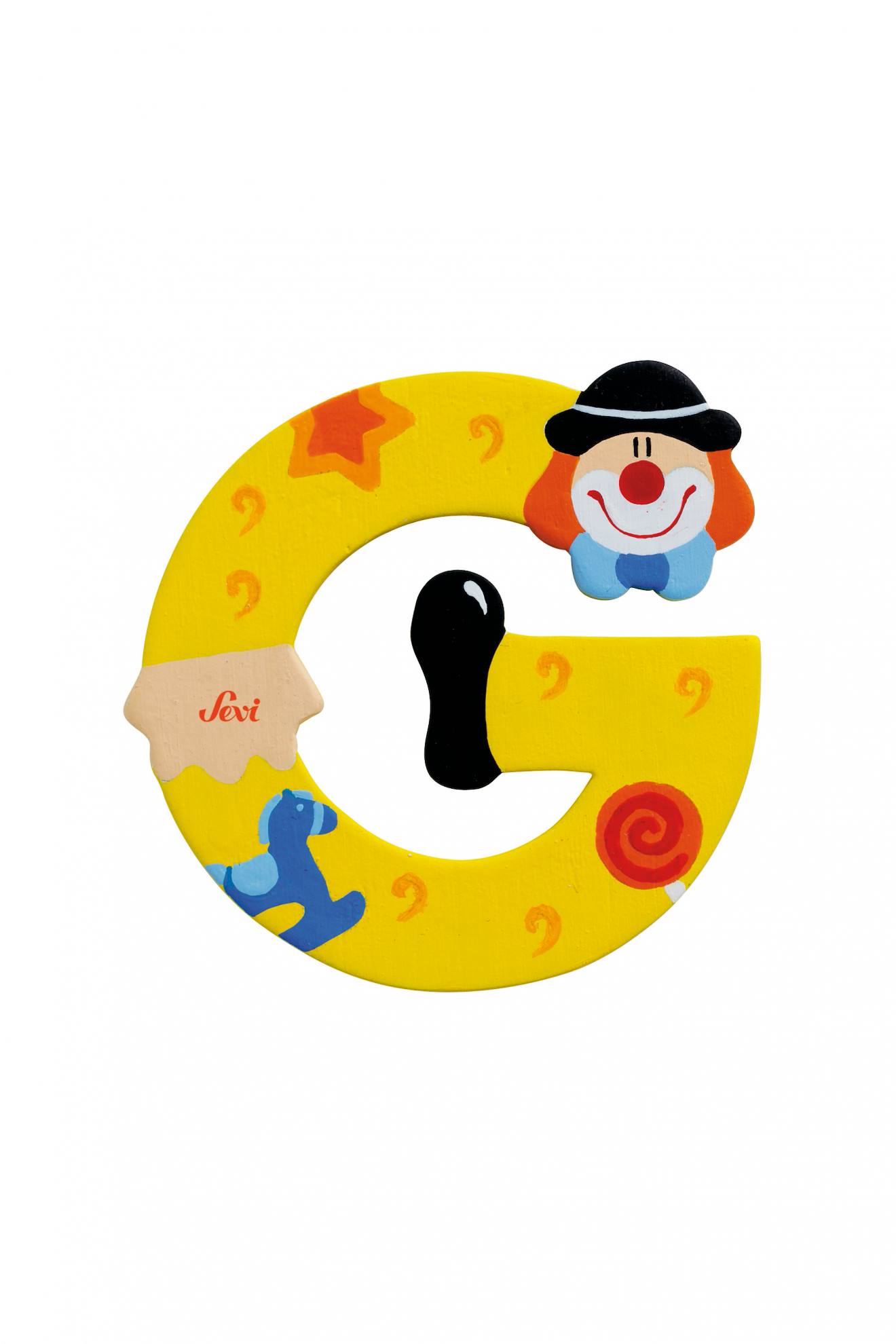 Lettre G Clown Jaune