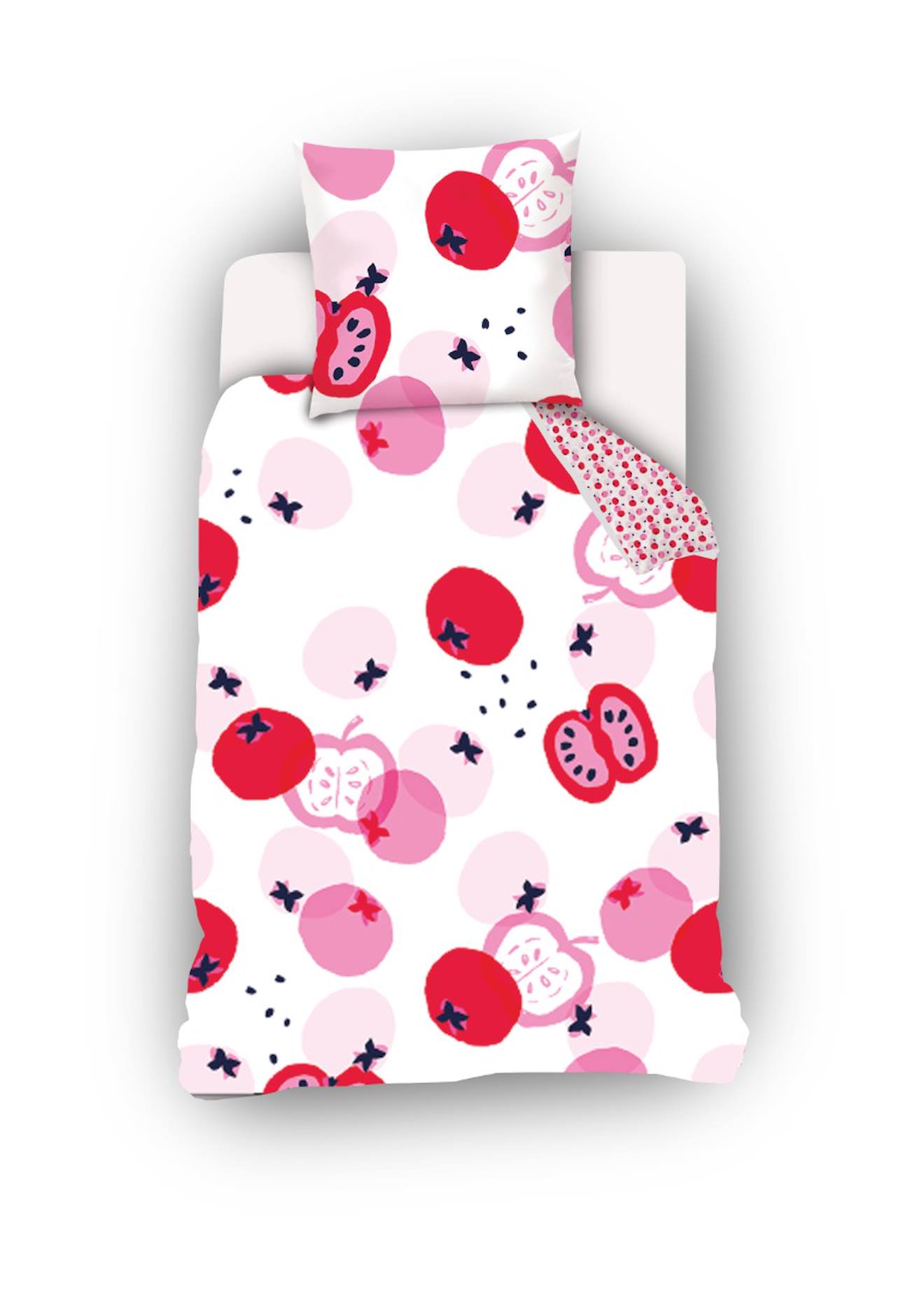 Housse De Couette Catimini Pommes Coton Blanc