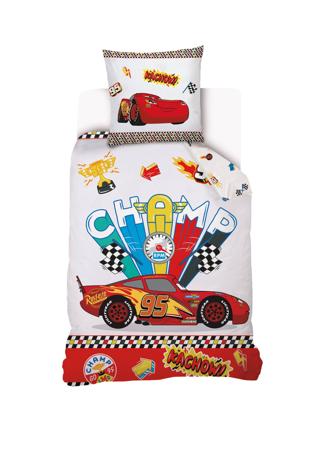 Housse De Couette Cars Disney Coton Blanc