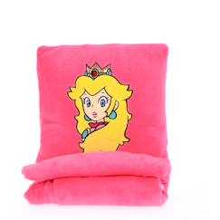 Linge de maison et décoration-Linge de lit enfant-Coussin plaid 2 en 1 super mario peach polyester