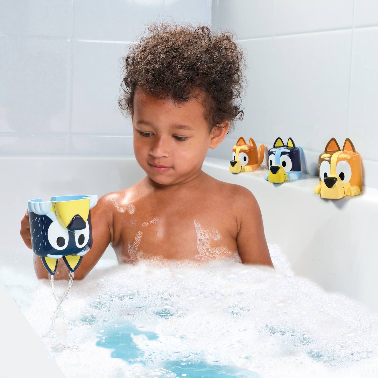 Jouet De Bain - Tasses Gigognes Famille Bluey Multicolore
