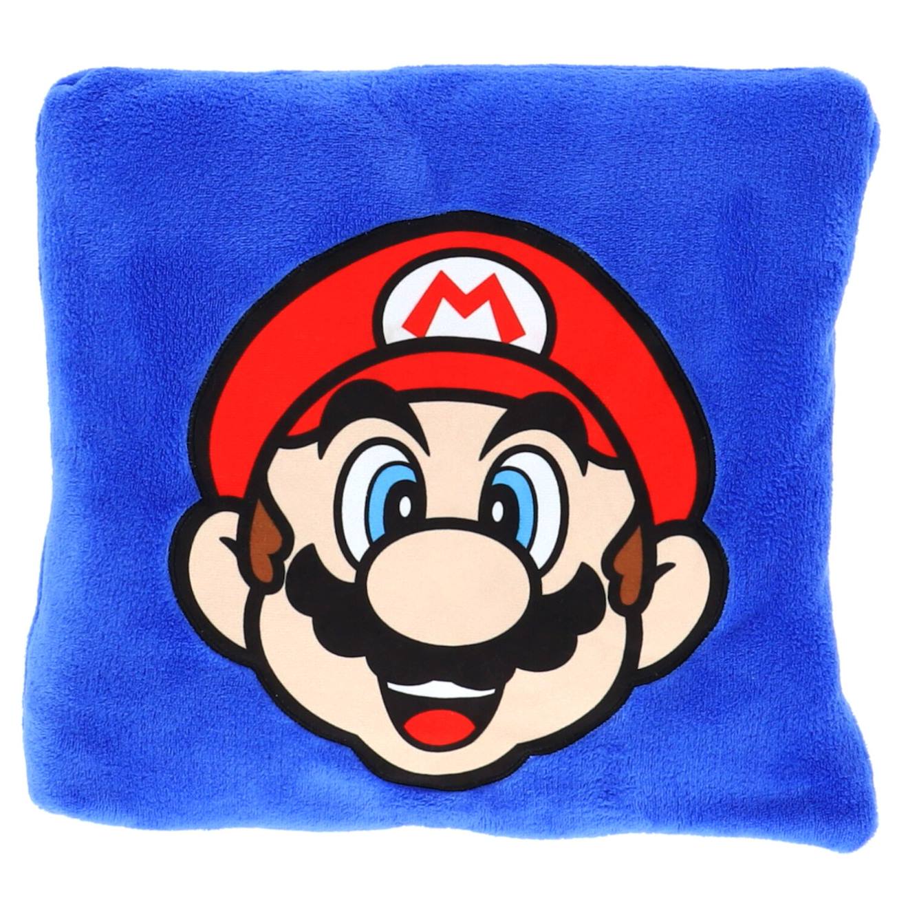 Coussin Plaid 2 En 1 Super Mario Polyester Bleu