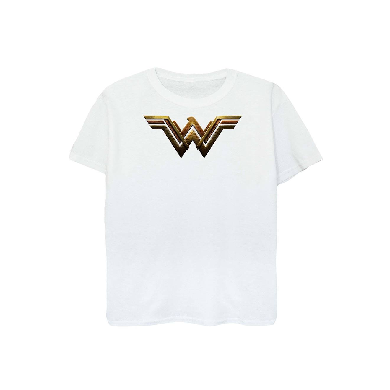 T-shirt En Coton Peigné De Qualité Supérieure Wonder Woman Blanc