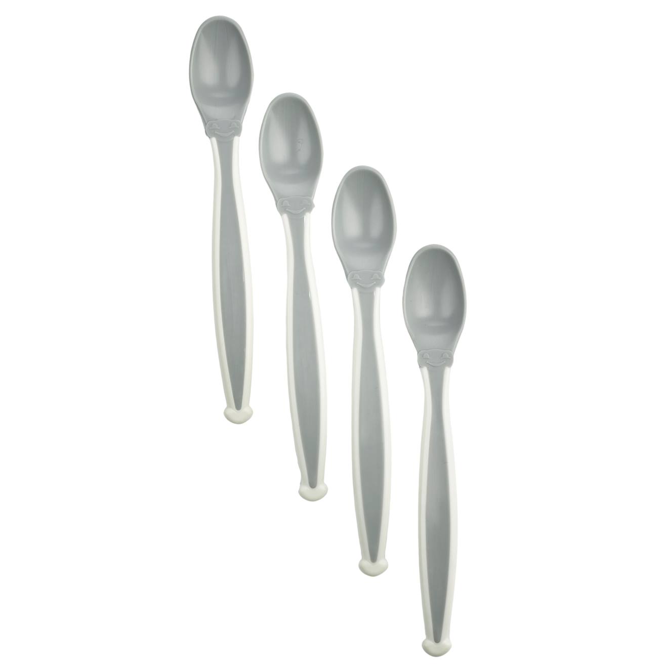 4 Cuillères Douces Gris Charme / Blanc Muguet Gris
