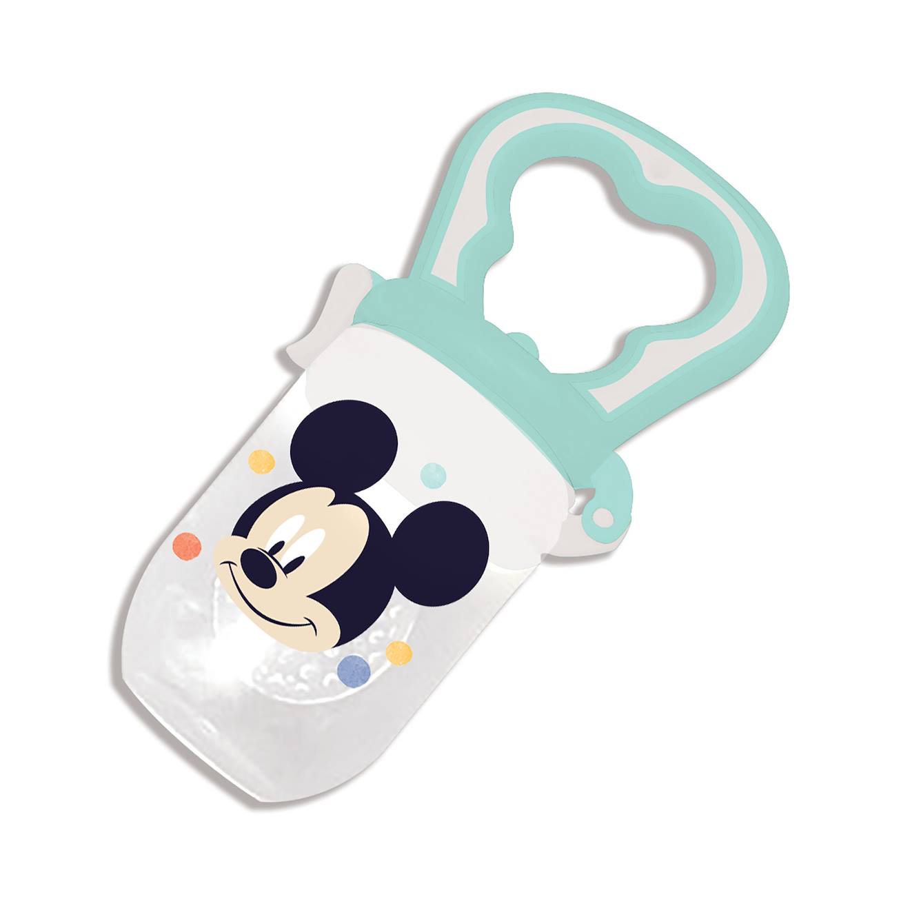 Grignoteur De Fruits Et Legumes Silicone Mickey Vert