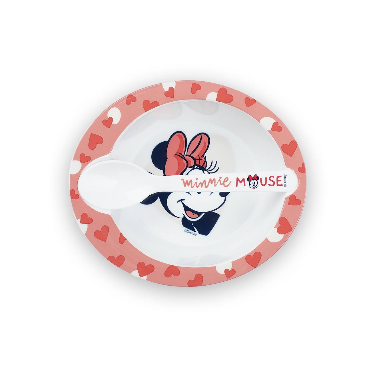 Set Repas Micro-onde Bol + Cuillere Minnie Collector Rose