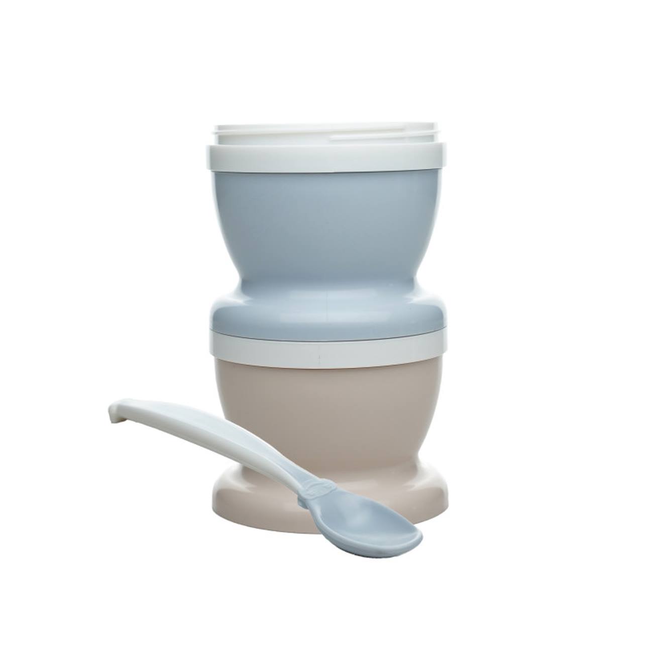2 Petits Pots Pour Nourriture + 1 Cuillère Douce Fleur Bleue