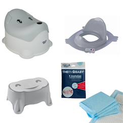 Puériculture-Toilette de bébé-Propreté et change-Pot et réducteur-Pack hygiène