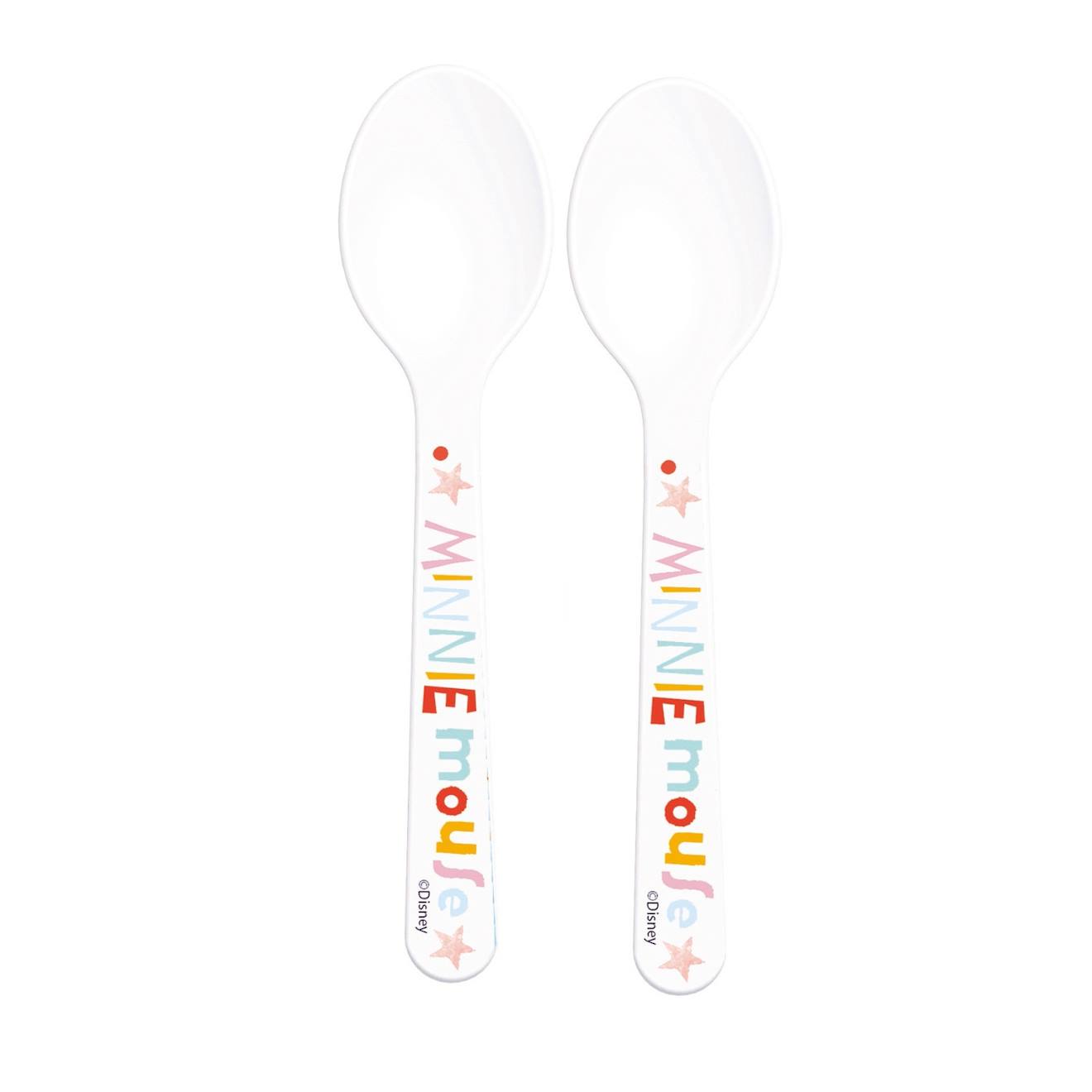 Set 2 Cuilleres Avec Boitier De Transport Minnie Rose