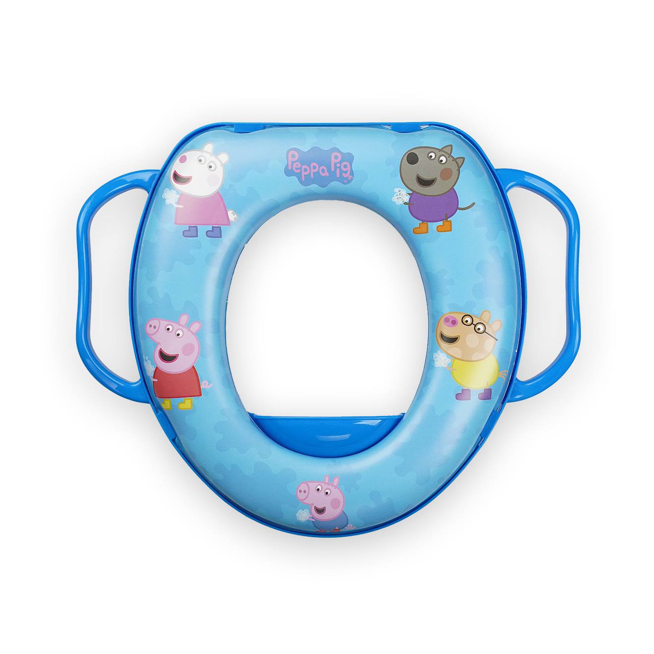 Reducteur Wc Confort Avec Poignees Peppa Pig Collector Bleu