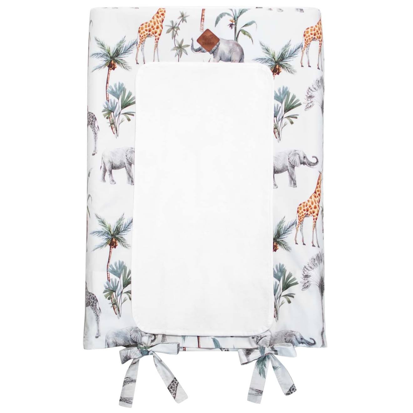 Housse De Matelas À Langer + Tapis De Change Safari Safari, Vert, Gris, Blanc