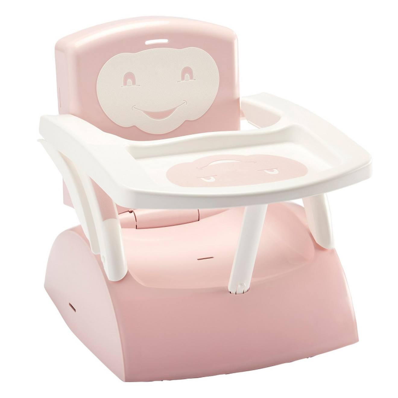 Rehausseur De Chaise Bébé Évolutif 2 En 1 Rose Poudré