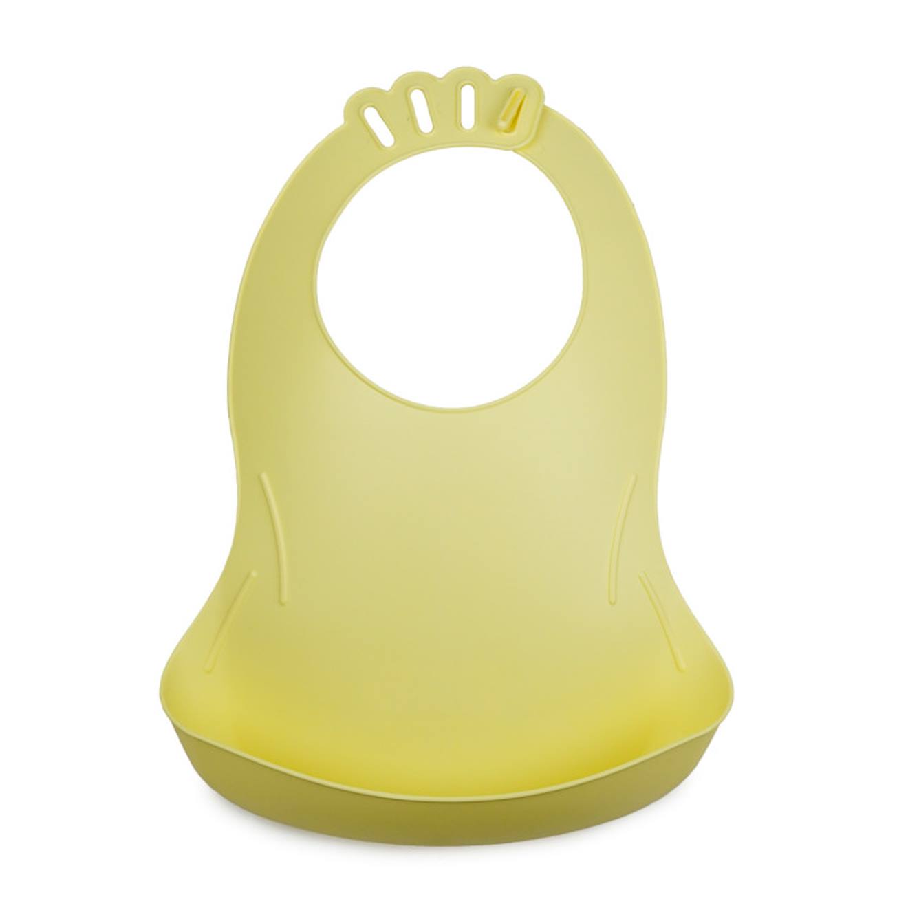 Bavoir Bibou Avec Récupérateur Jaune Citron